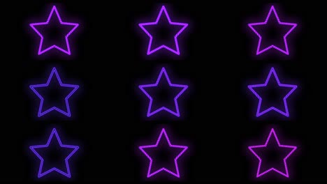 Purple-stars-pattern-with-led-light-in-club-style