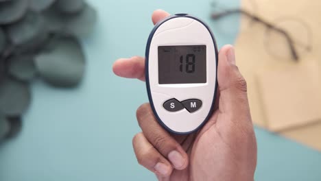 blood glucose meter reading