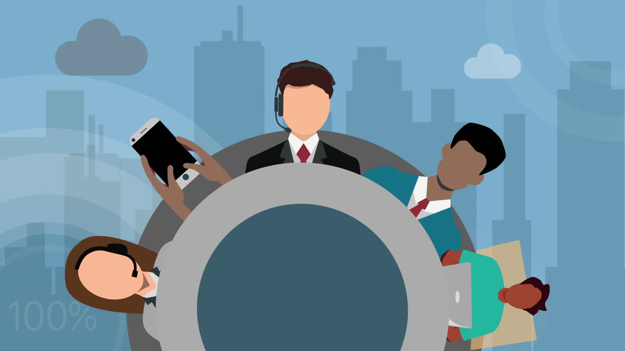 Business Team Meeting Online