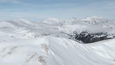 Aerial-views-of-mountain-peaks-from-Loveland-Pass,-Colorado