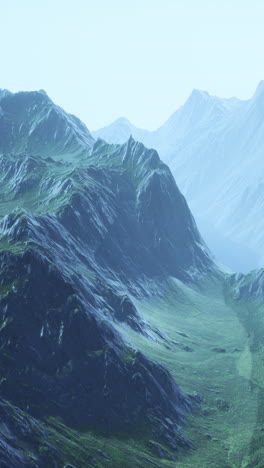 stunning aerial view of mountain range