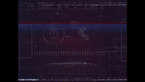 animation of abstract shapes and distorted lines with digital glitch effect