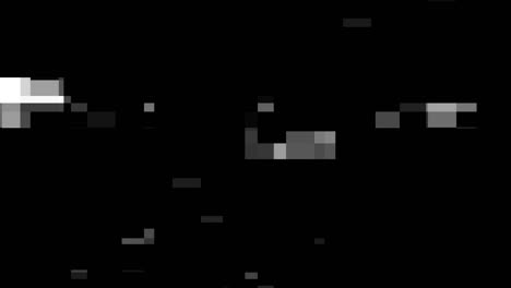 distorsión de glitch de señal digital mapa de desplazamiento vfx en blanco y negro, imágenes de bucle sin costuras