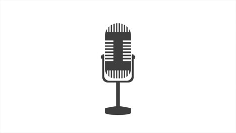 podcasts en línea con animación de íconos de línea con alfa