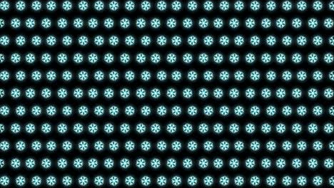 Neon-Christmas-Pattern-Background-of-Snowflake-in-White-and-Black-Looping-animation