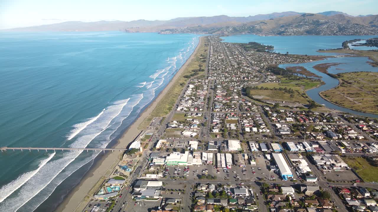 아름다운 도시 풍경, 해안, 뉴질랜드 풍경