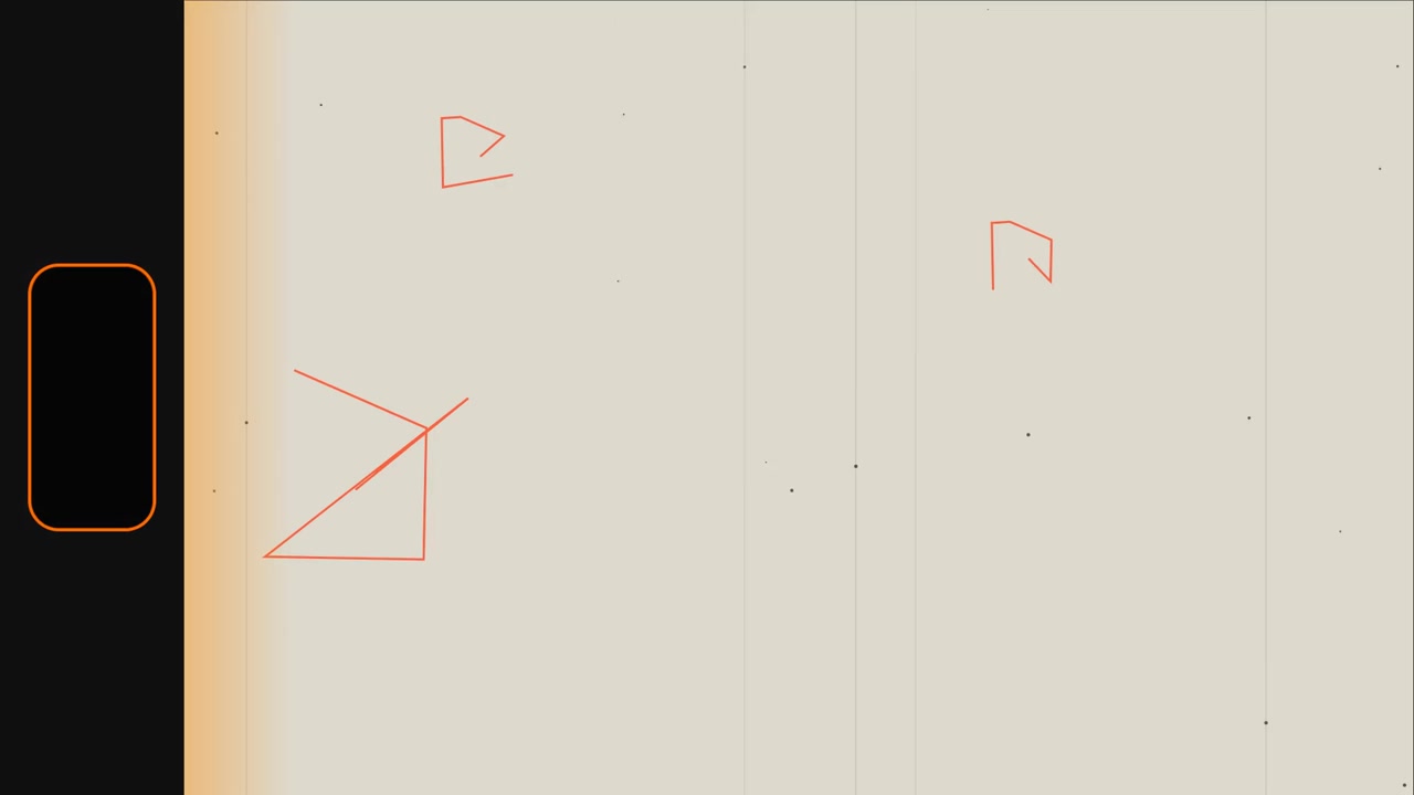 Abstract Geometric Line Animation on Vintage Film Texture