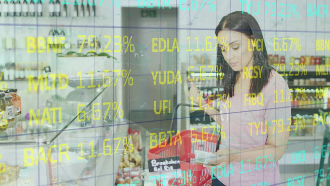 animación del procesamiento de datos sobre las compras de las clientes caucásicas.