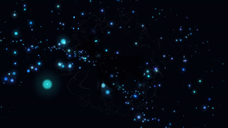 animación de estrellas brillantes en un fondo oscuro