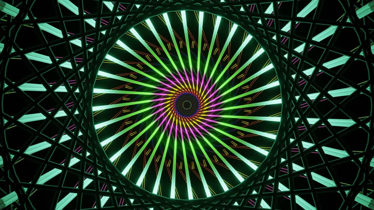 Animação Loop VJ: Túnel abstrato.