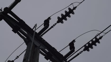 electricity power pylon pole and cables