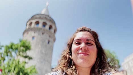 athens landmark selfie: historic tower