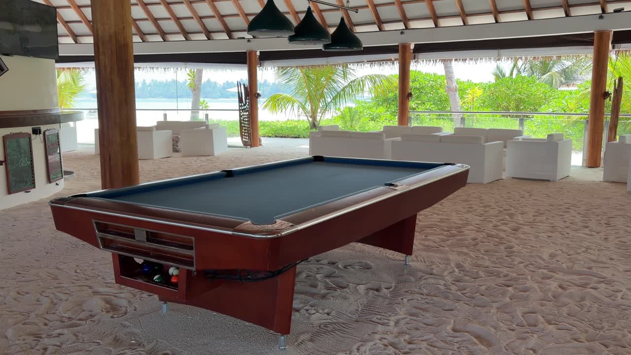 Outdoor Pool Table at Tropical Island Resort Pavilion