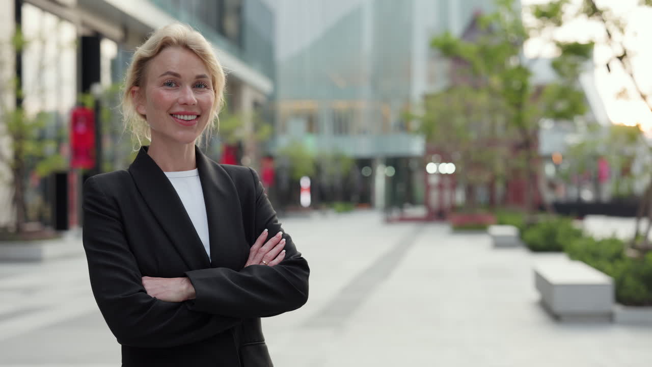Confident Businesswoman in Urban Setting