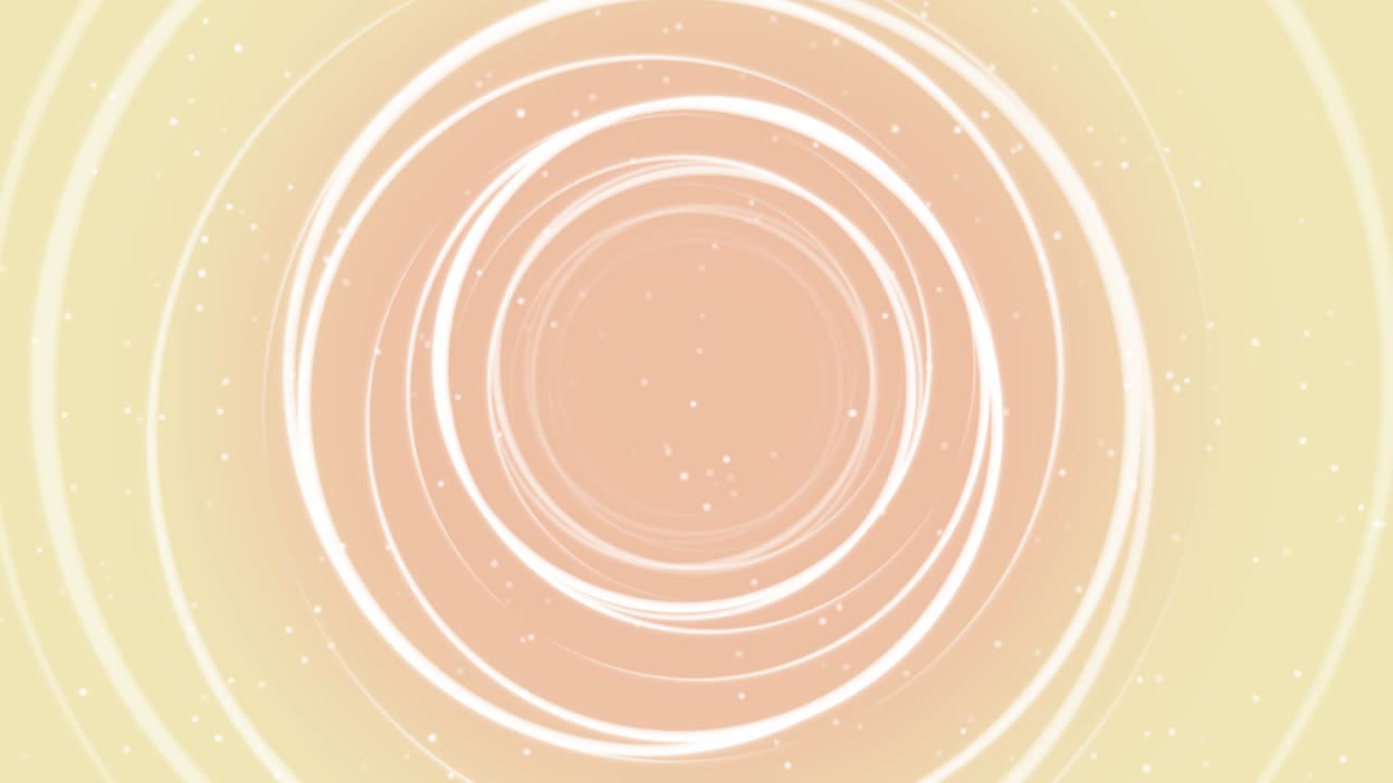 오렌지색 배경 루프의 추상적인 서클 라인