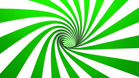 hypnotic spiral 4k 50fps green and white seamless loop