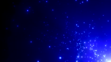 Fly-blue-stars-and-glitters-in-dark-starry-galaxy