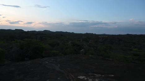 colorful-sunset-at-Matobo-National-Park,-Zimbabwe,-Africa