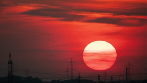 Ein-Sonnenuntergang-An-Einem-Warmen-Frühlingstag-In-Köln