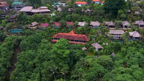 A-Serene-and-Captivating-Vista-of-Campuhan-Ridge-Walk,-Bali,-Indonesia---Drone-Flying-Forward