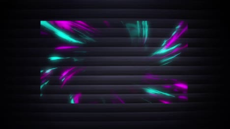 animation of colourful light trails on black background