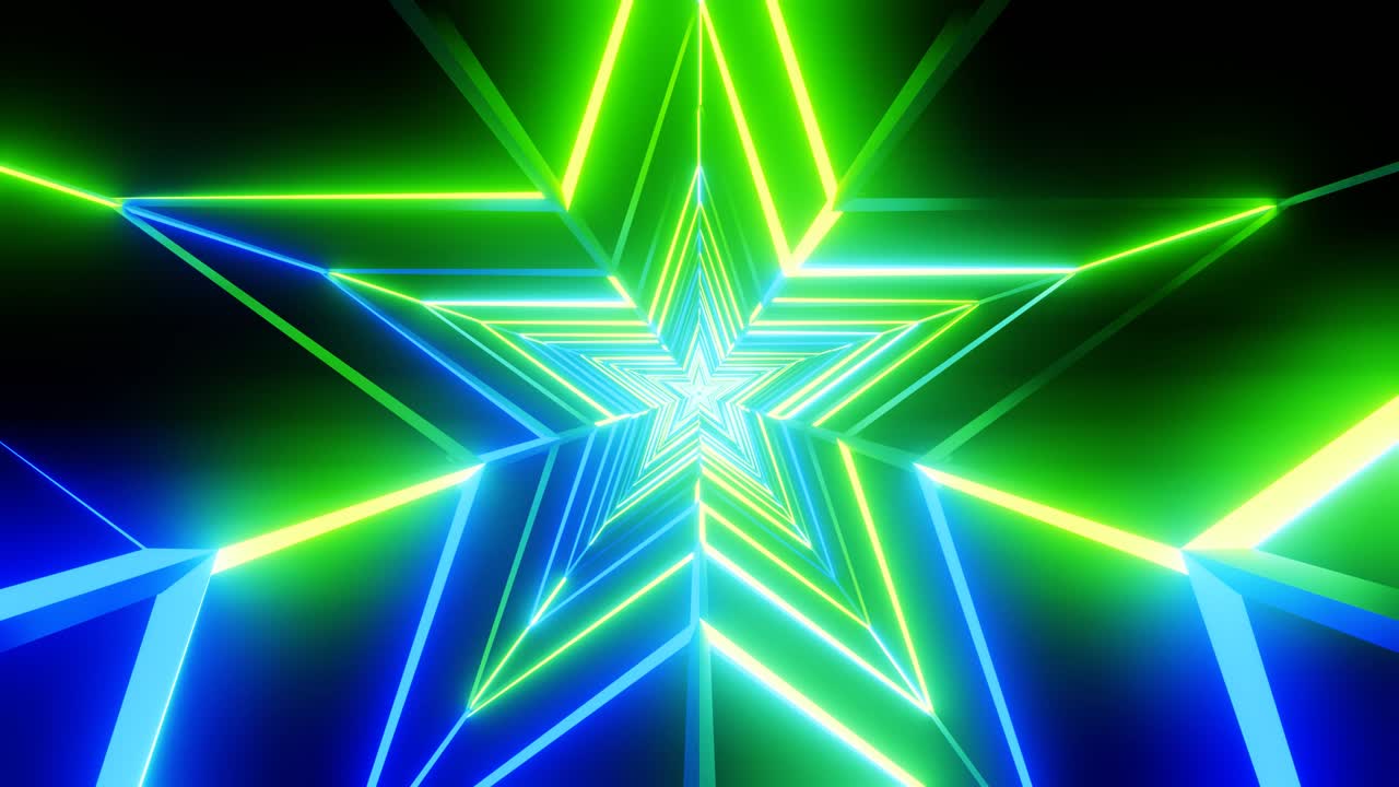 abstract di stella verde e blu