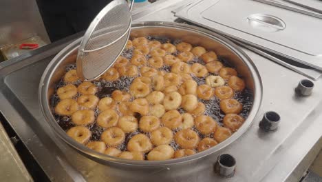 turkish lokma donuts being fried