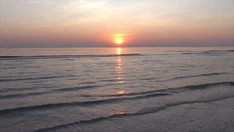 beautiful sunrise or sunset with twilight sky and sea beach