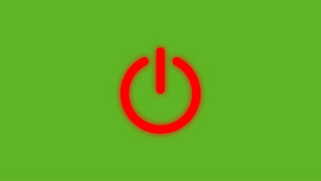 vídeo de animación de bucle del icono del botón de encendido