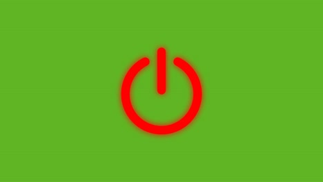 loop animation video of power button icon