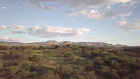 aerial view of auas mountain range in windhoek namibia