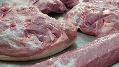 raw cuts of pork