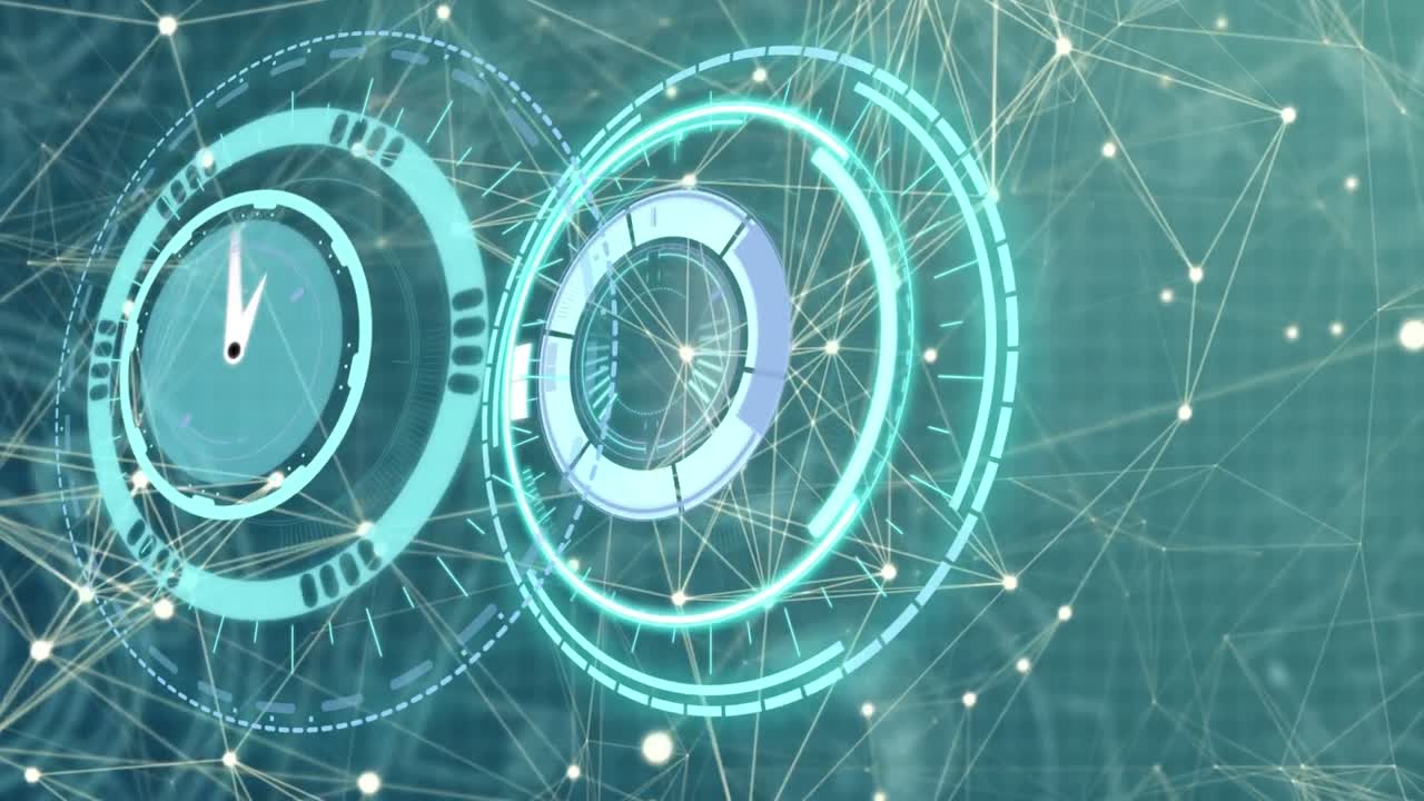 연결망을 통한 시계의 애니메이션