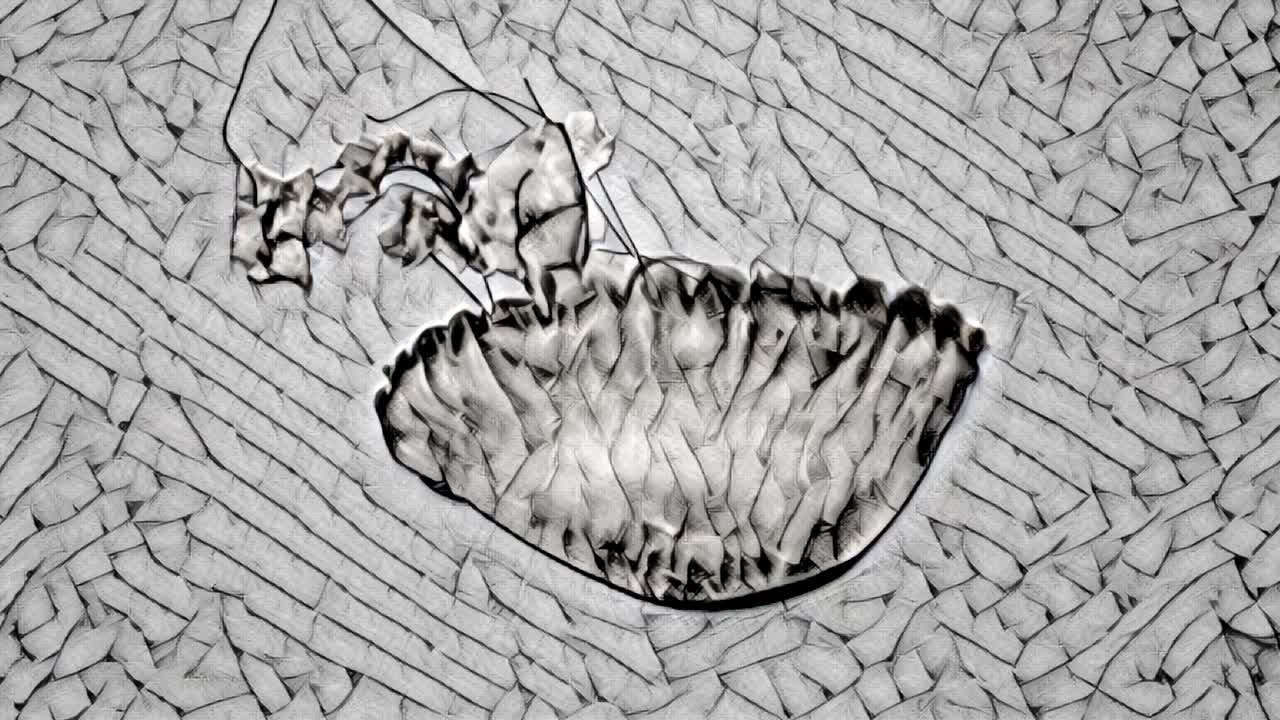 animación de bocetos artísticos de medusas tropicales nadando en el mar