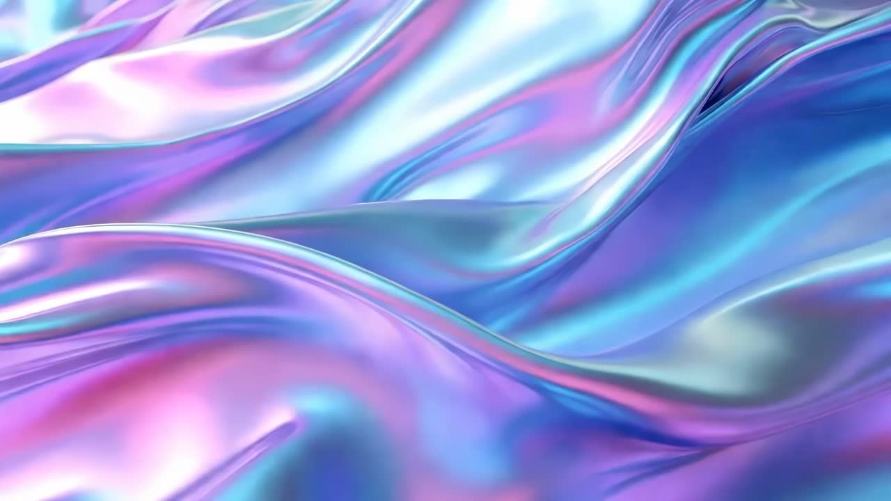 En fascinerende video af iriserende, silkebløde bølger i pastelfarver, filmet fra en lav engel