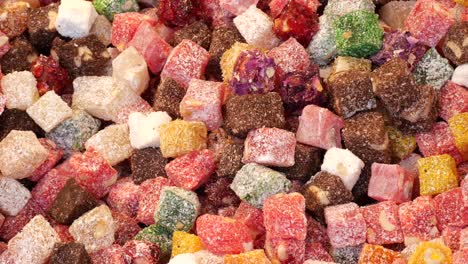 variedad de delicias turcas coloridas