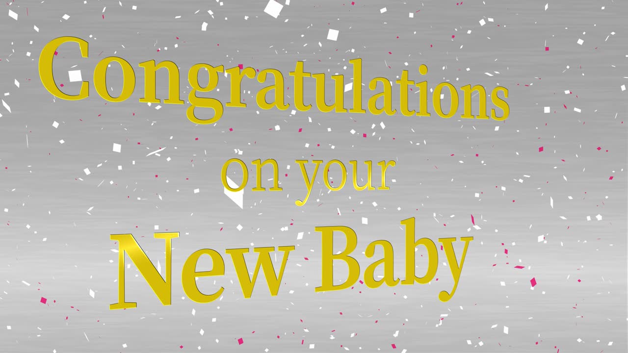 Congratulations on your new baby message text animation motion graphics