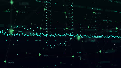 procesamiento de datos contra un fondo negro
