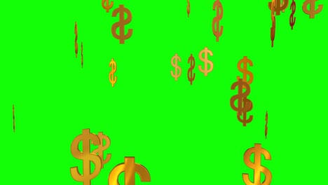 animation of falling golden dollar signs.