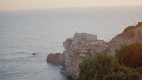 View-of-the-lighthouse-of-Nazare-in-Portugal