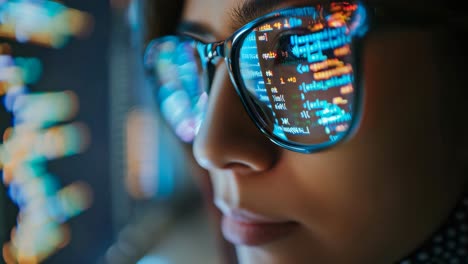 Woman Programmer Focused on Code