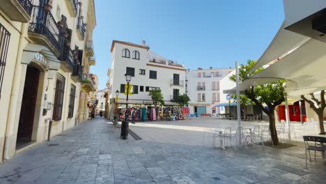 central square of tossa de mar on the costa brava of girona within spain a few kilometers from barcelona