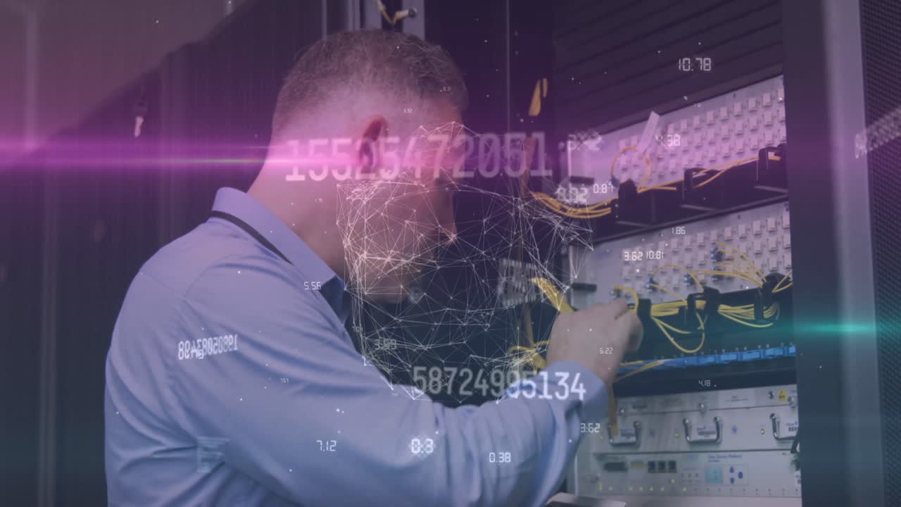 카우카시안 서버  ⁇  노동자에 대한 데이터 처리 애니메이션