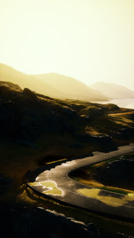 winding road through mountain landscape