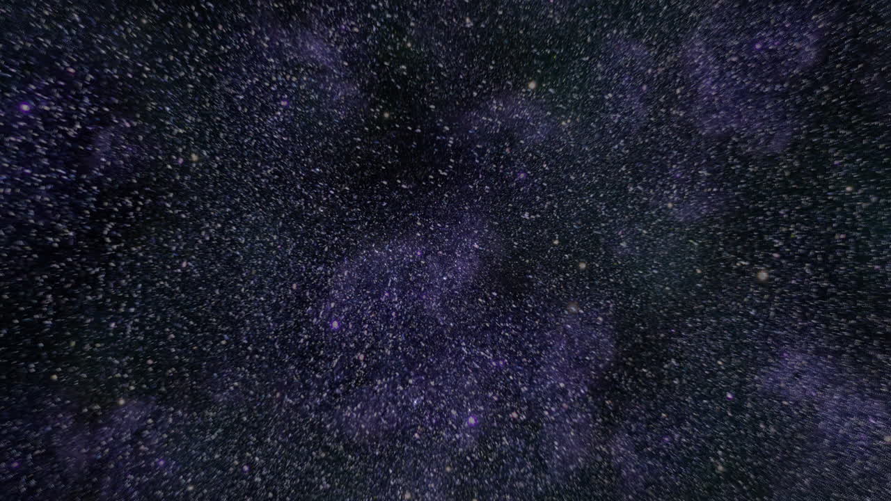 Glimpses of deep space stars and purple nebula illuminate the cosmos