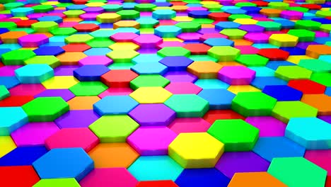 animated colored hexagons