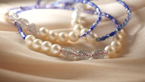 elegant beaded necklace with pearls and crystals