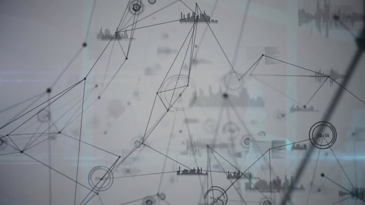 animación de la red de conexiones con las estadísticas