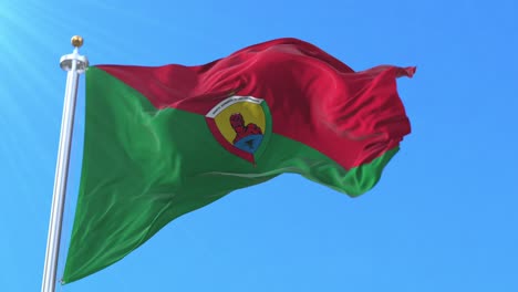 Santo Domingo de los Colorados Flag, Ecuador. Loop