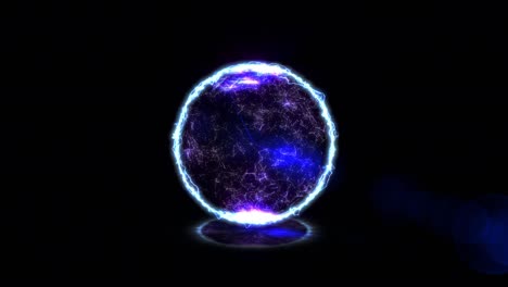 seamless glow energy sphere power ball loop animation